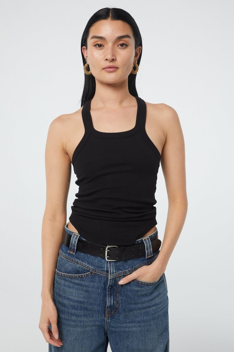 Tops The Line by K | Bruna Tank Top Black