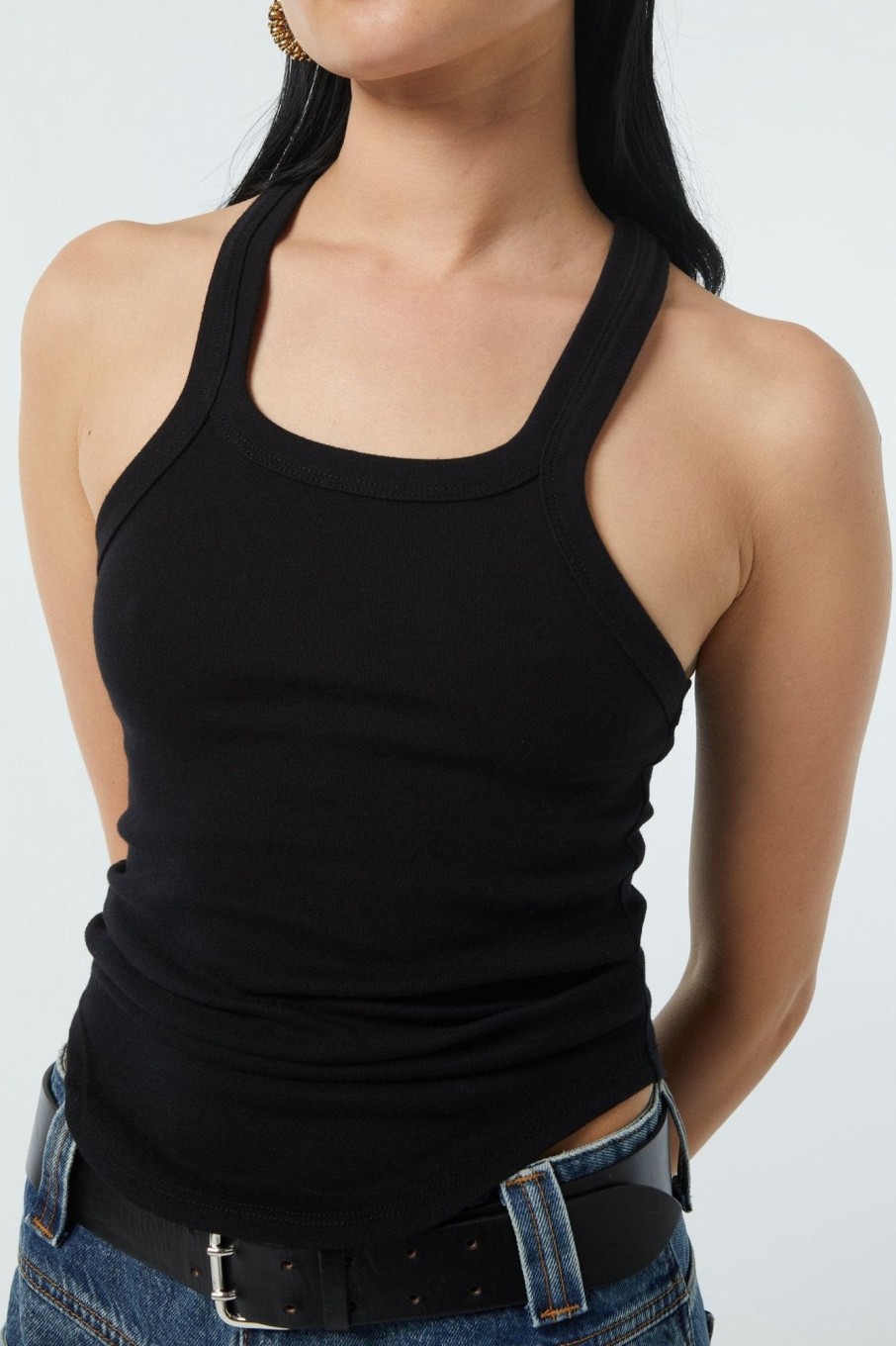 Tops The Line by K | Bruna Tank Top Black