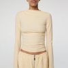 Tops The Line by K | Selma Long Sleeve Top Buttercream