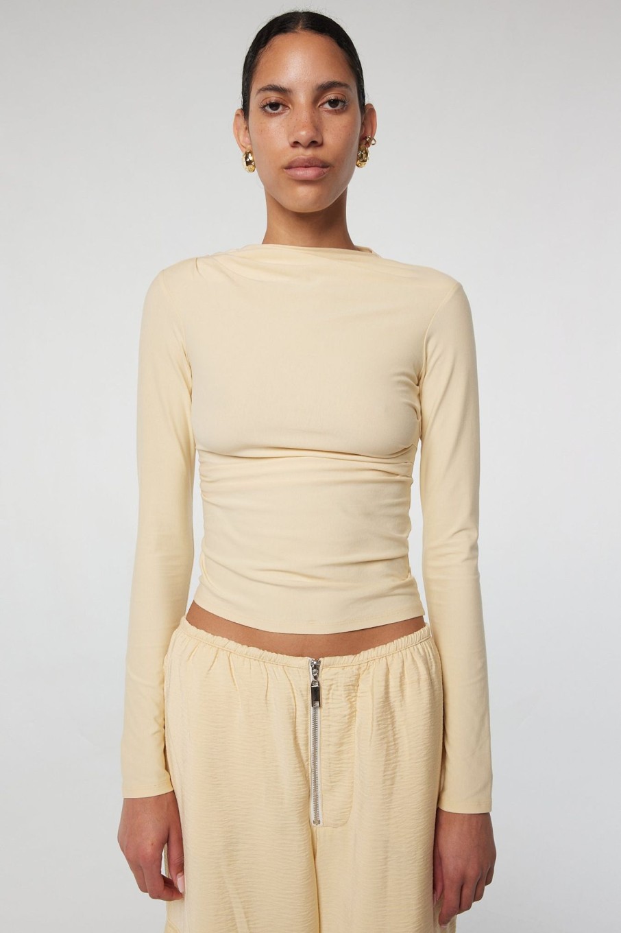 Tops The Line by K | Selma Long Sleeve Top Buttercream