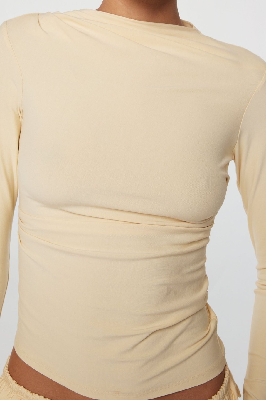 Tops The Line by K | Selma Long Sleeve Top Buttercream