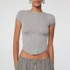 Tops The Line by K | Lavi T-Shirt Heather Grey