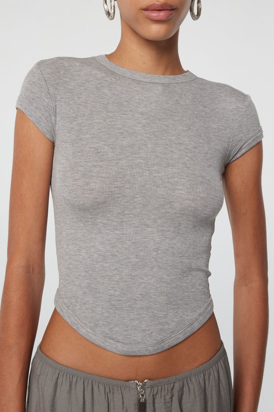 Tops The Line by K | Lavi T-Shirt Heather Grey