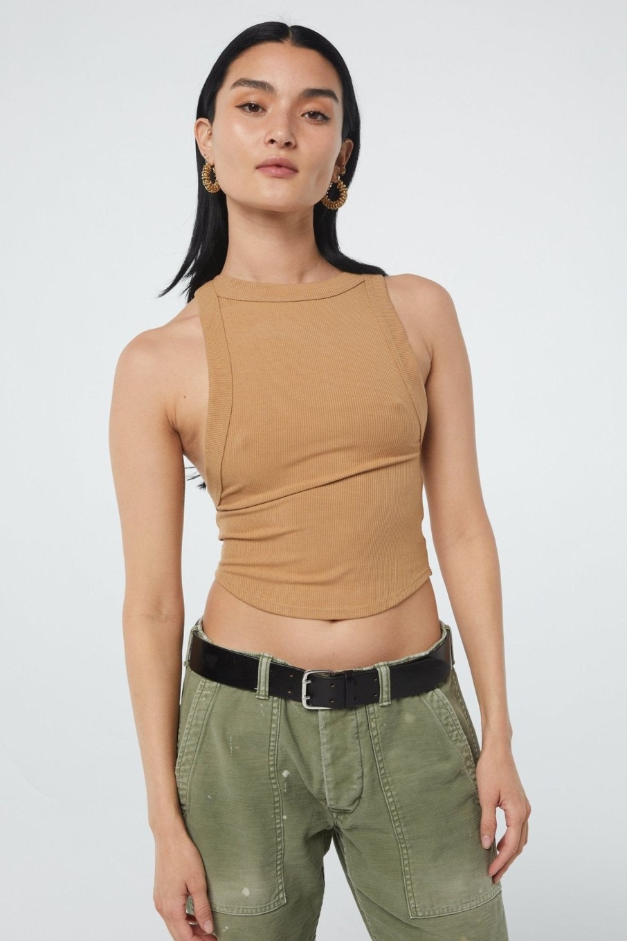 Tops The Line by K | Ximeno Tank Top Camel