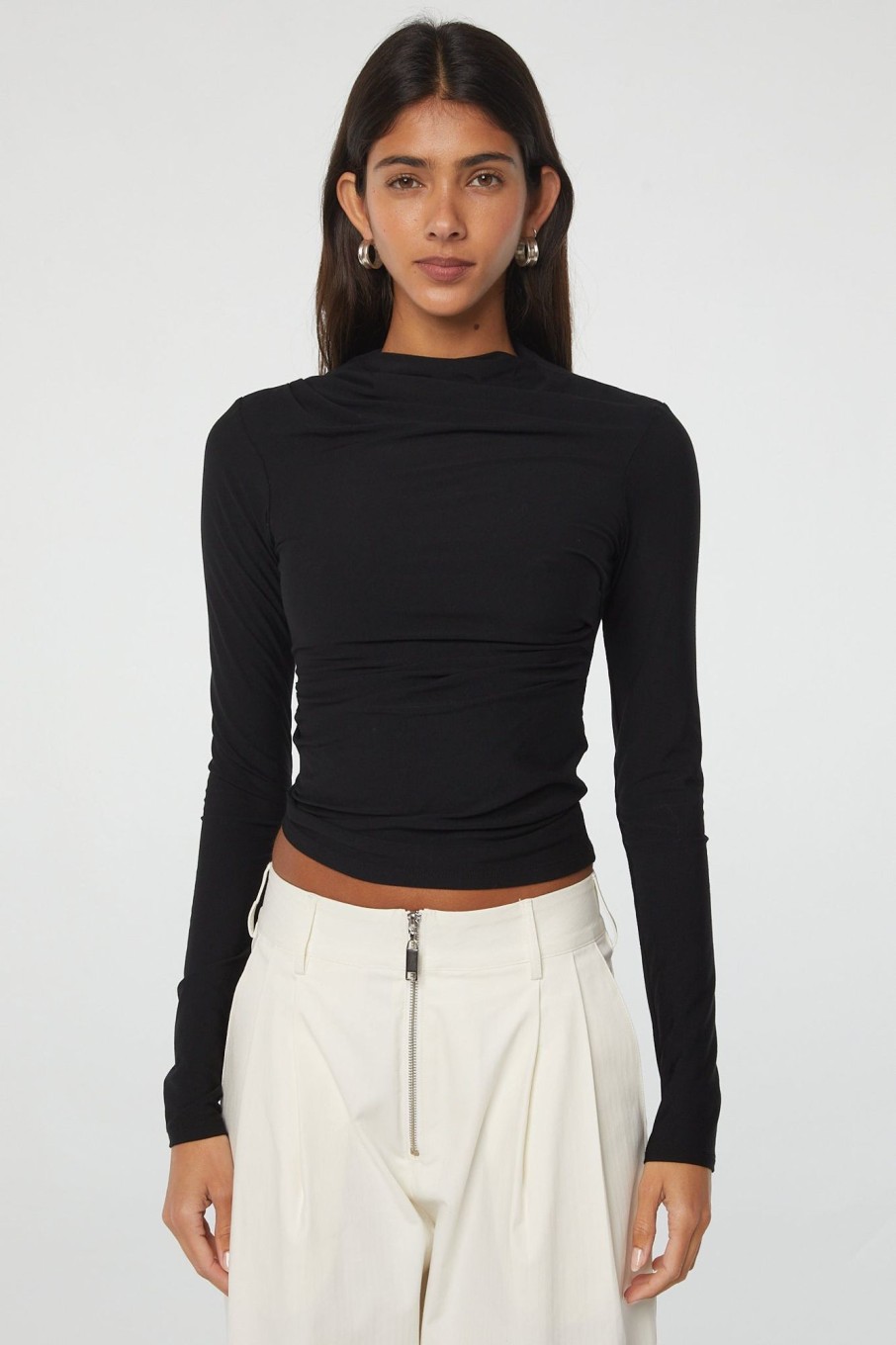 Tops The Line by K | Selma Long Sleeve Top Black