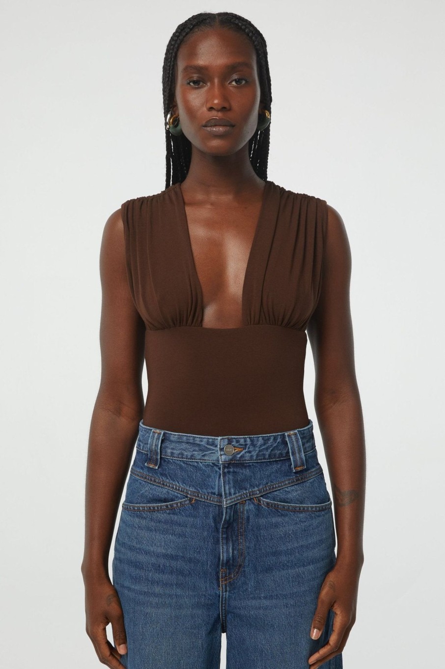 Bodysuits & Jumpsuits The Line by K | Mio Bodysuit Chocolate