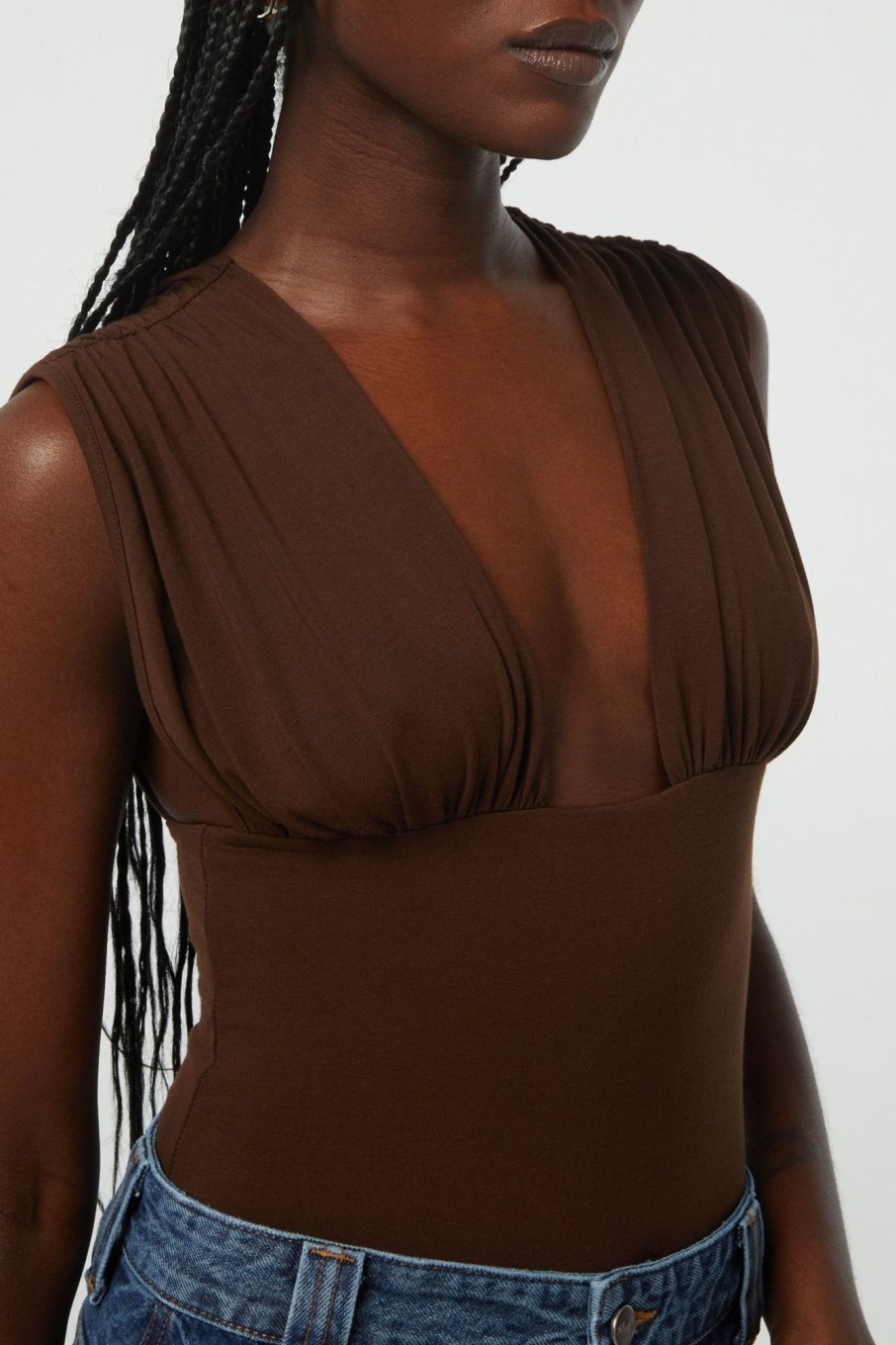 Bodysuits & Jumpsuits The Line by K | Mio Bodysuit Chocolate