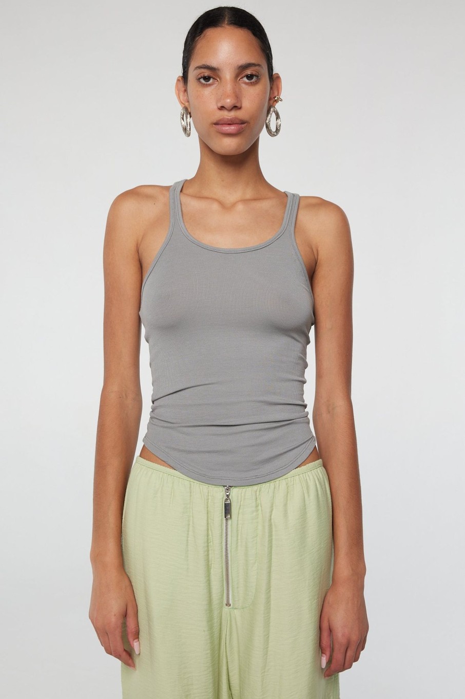 Tops The Line by K | Sophie Tank Top Slate Grey