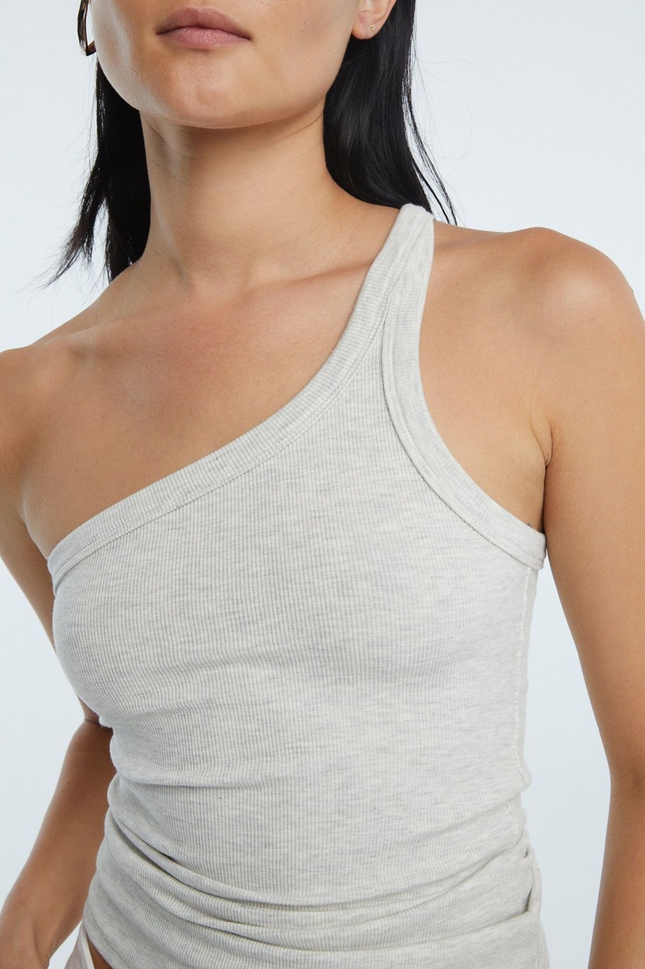 Tops The Line by K | Driss Tank Top Light Heather Grey