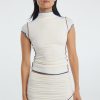 Tops The Line by K | Reese Mock Neck Top Vanilla