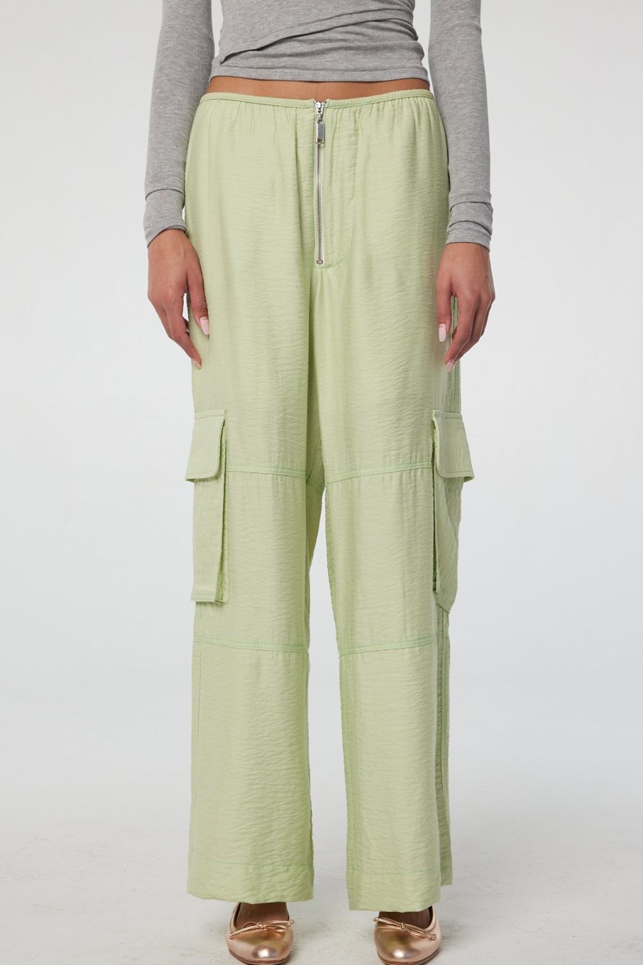 Bottoms The Line by K | Archie Cargo Pant Pale Green