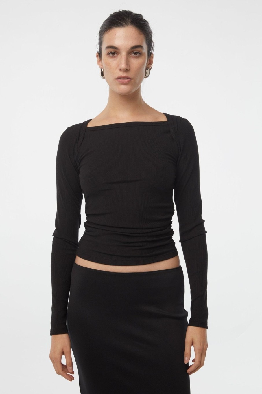 Tops The Line by K | Becks Long Sleeve Top Black