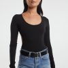 Bodysuits & Jumpsuits The Line by K | Lana Longsleeve Bodysuit Black