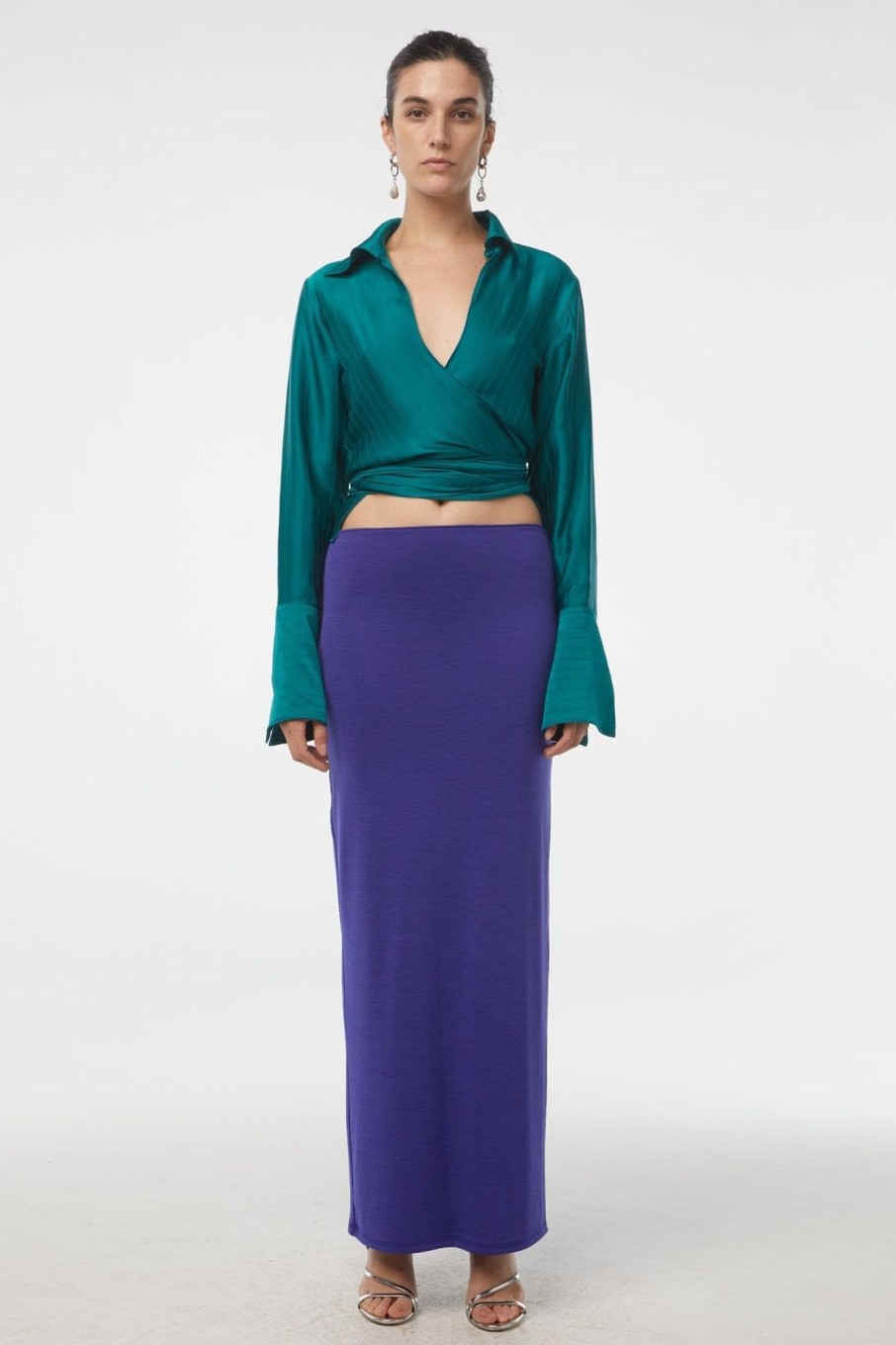 Bottoms The Line by K | Eiza Skirt Grape