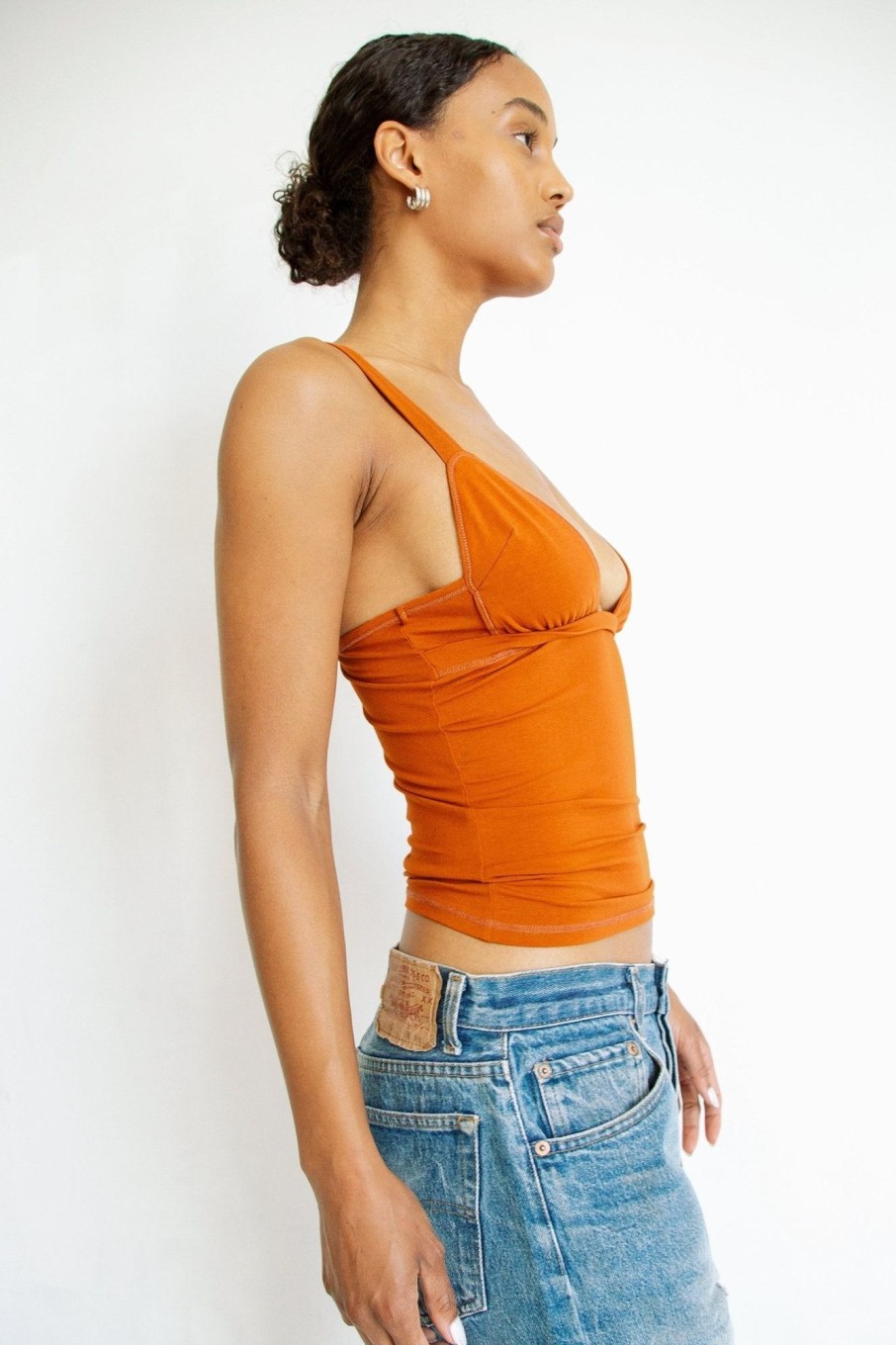 Tops The Line by K | Josephine Tank Top Rust