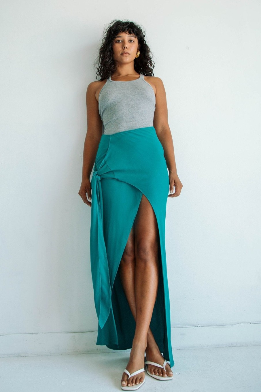 Bottoms The Line by K | Celia Skirt Marine Green