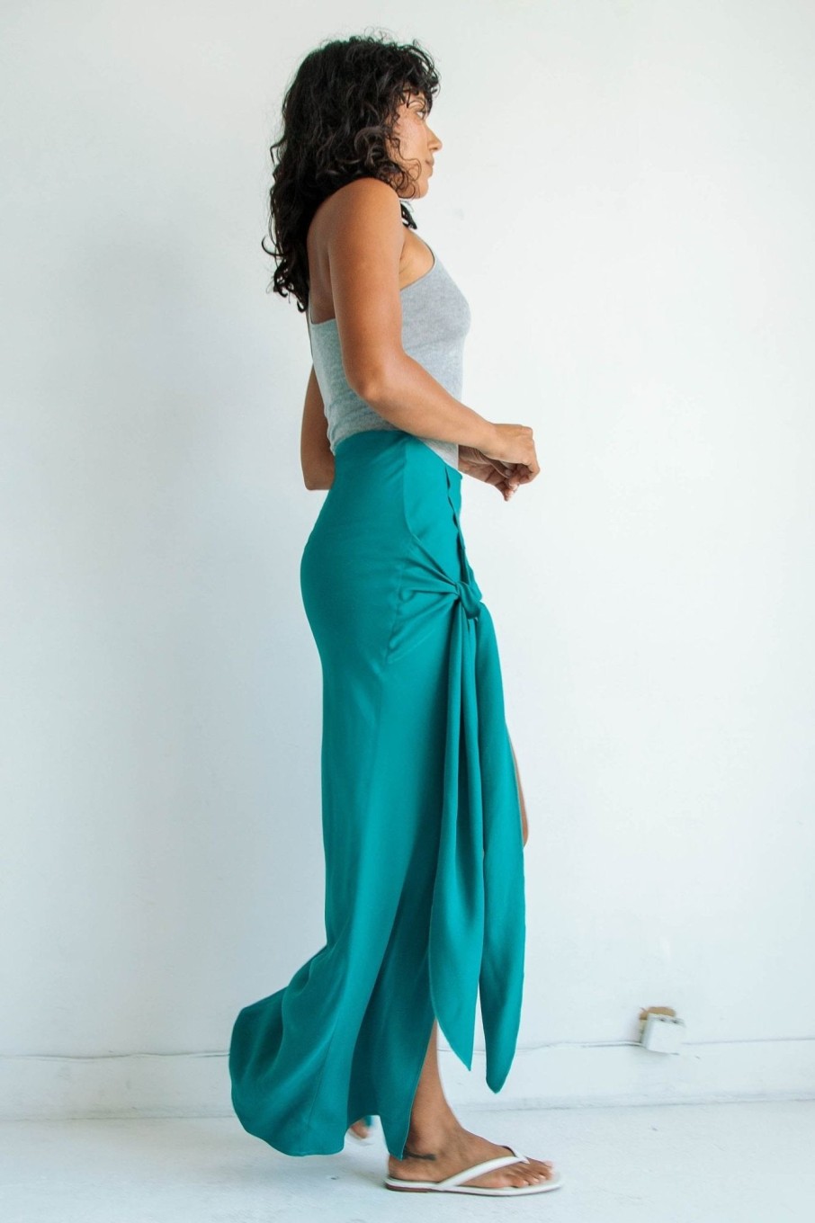 Bottoms The Line by K | Celia Skirt Marine Green