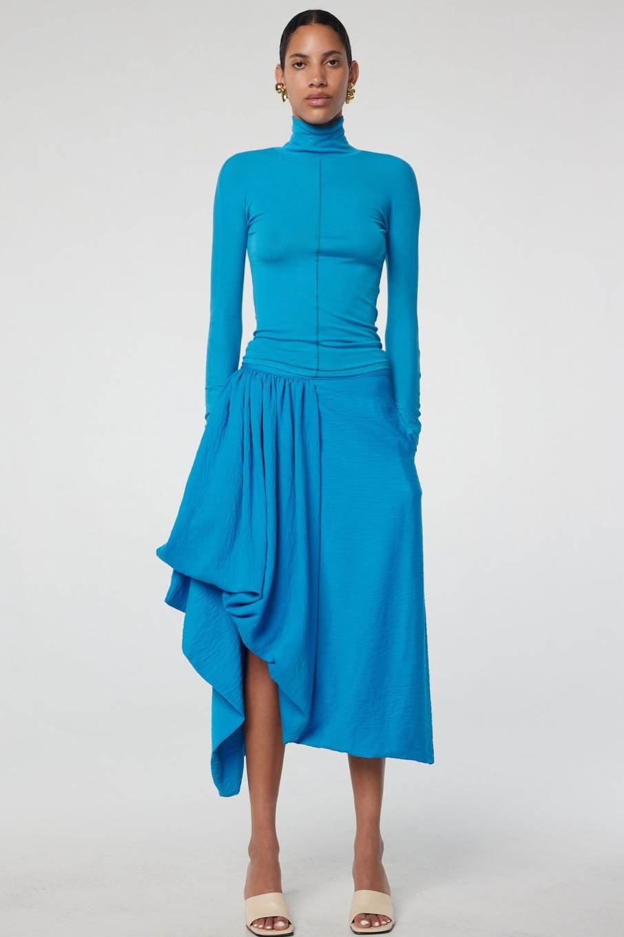 Bottoms The Line by K | Serafina Skirt Electric Turquoise