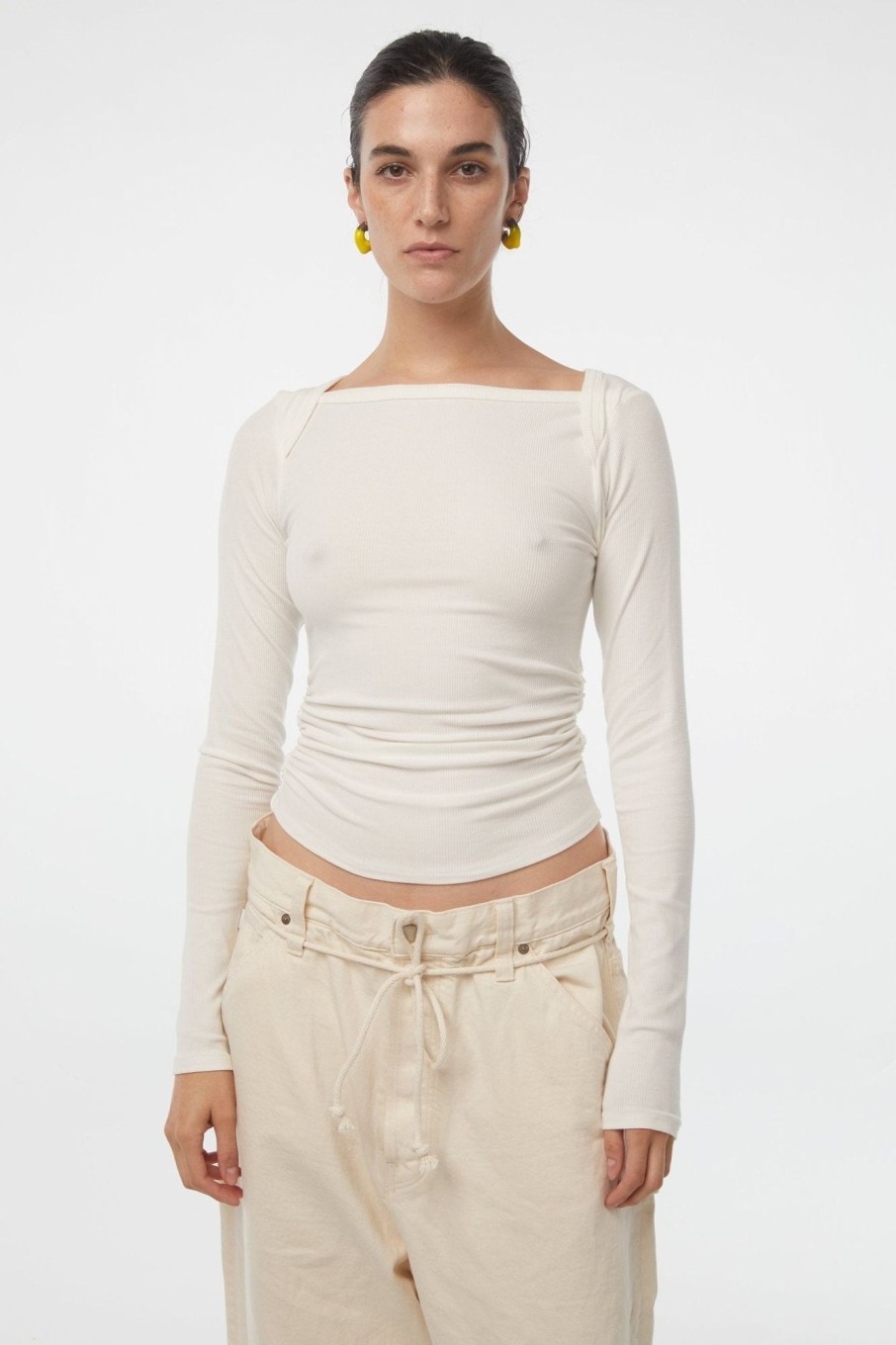 Tops The Line by K | Becks Long Sleeve Top White