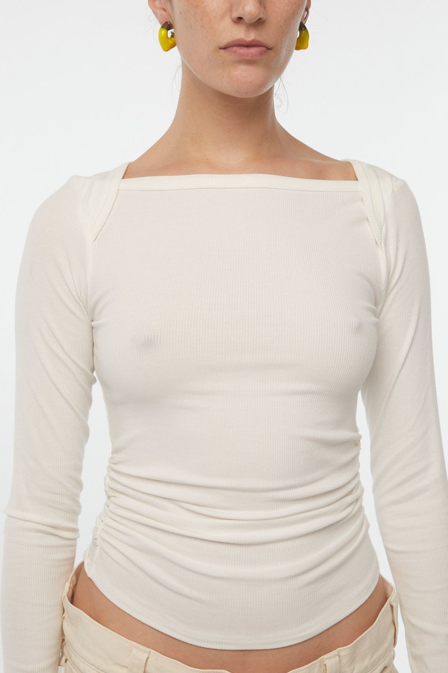 Tops The Line by K | Becks Long Sleeve Top White