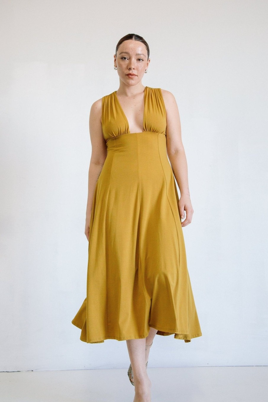 Dresses The Line by K | Elva Dress Ochre