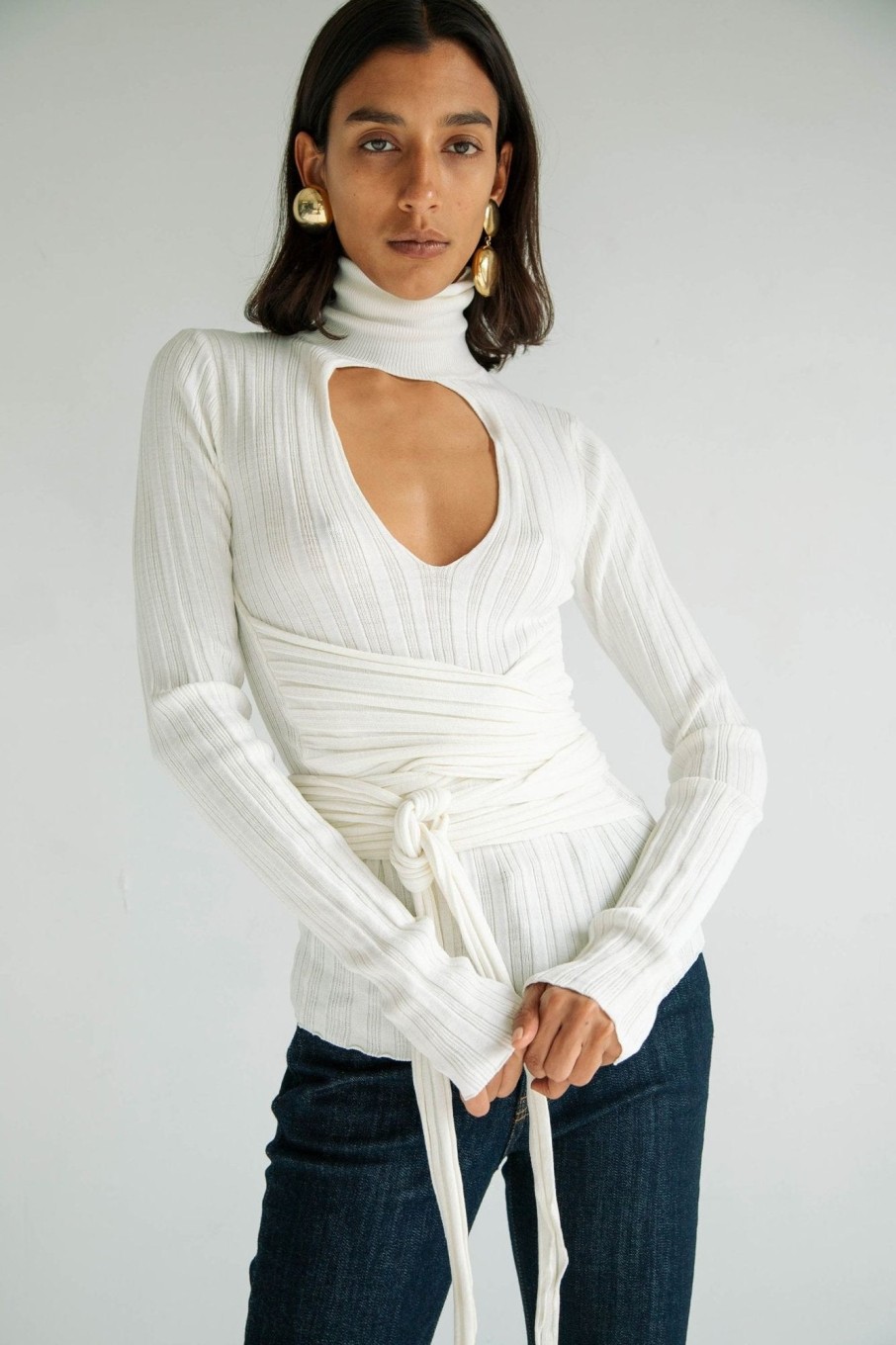 Tops The Line by K | Cybil Sweater Off-White