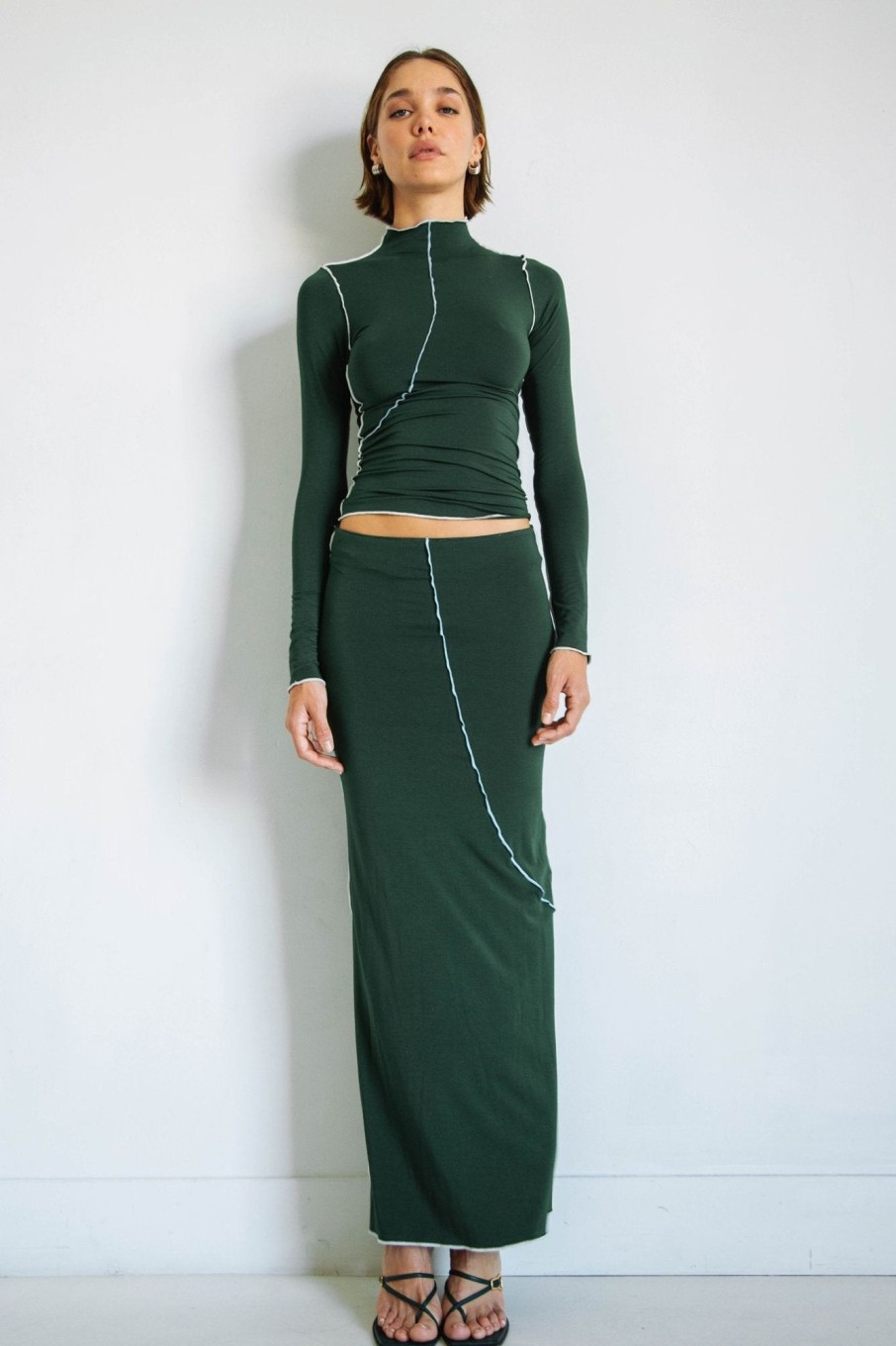 Bottoms The Line by K | Vana Skirt Hunter Green