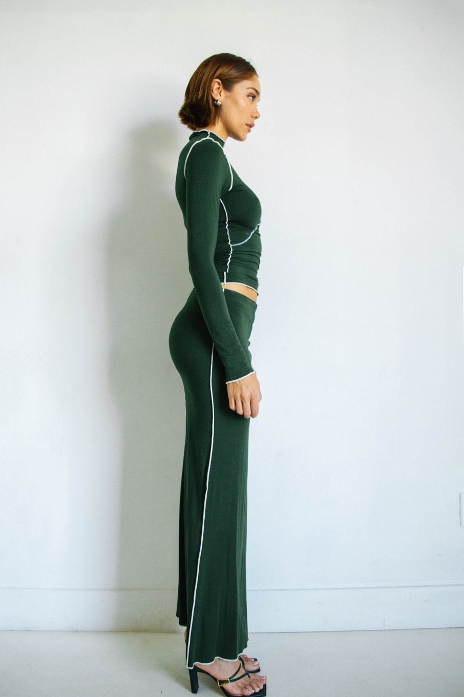 Bottoms The Line by K | Vana Skirt Hunter Green