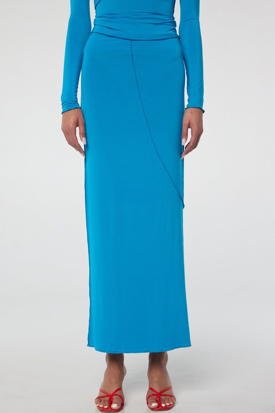 Bottoms The Line by K | Vana Skirt Electric Turquoise