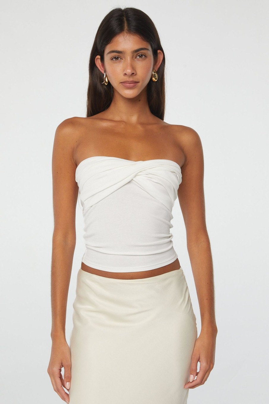 Tops The Line by K | Izzy Tube Top White