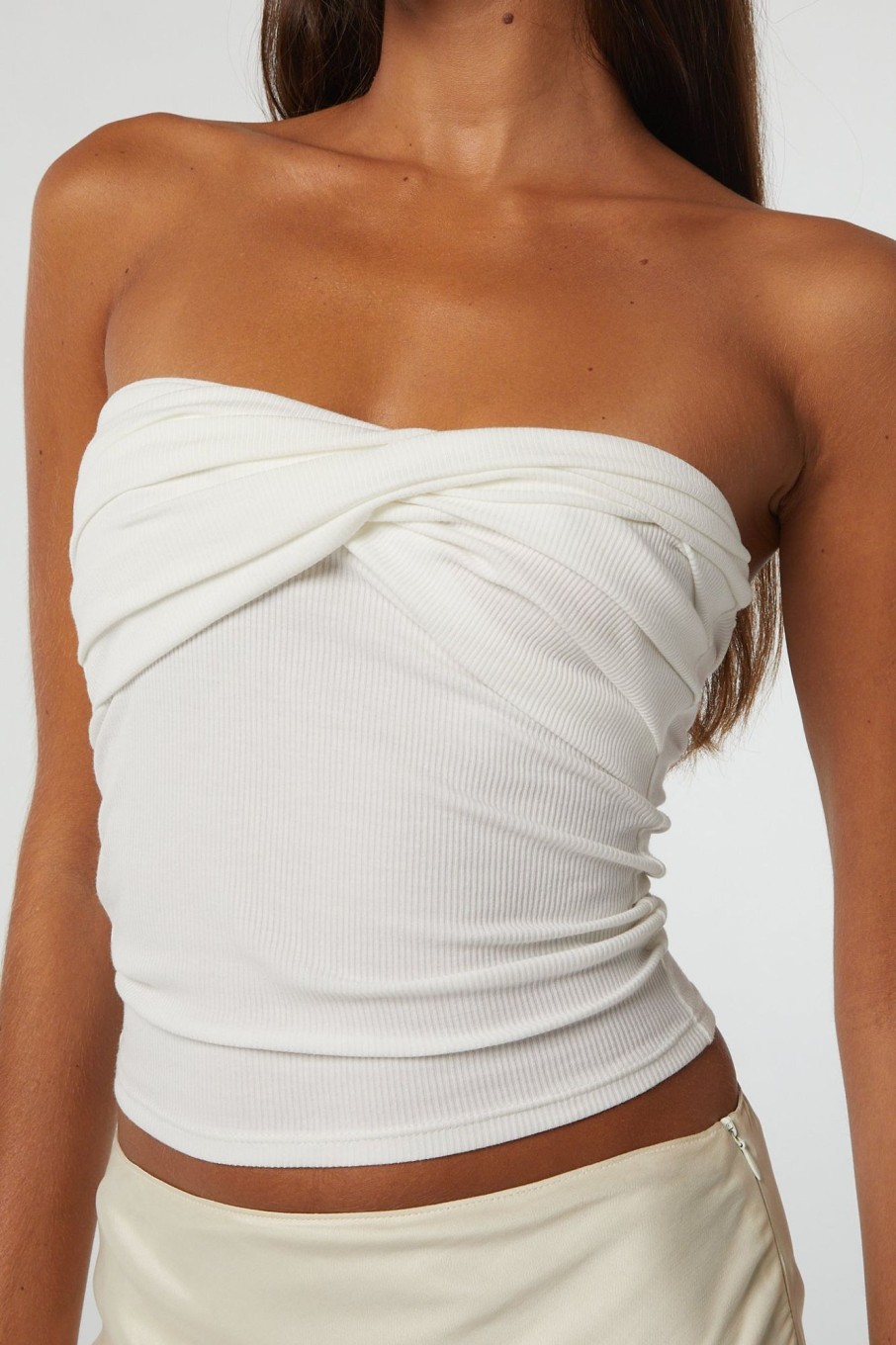 Tops The Line by K | Izzy Tube Top White