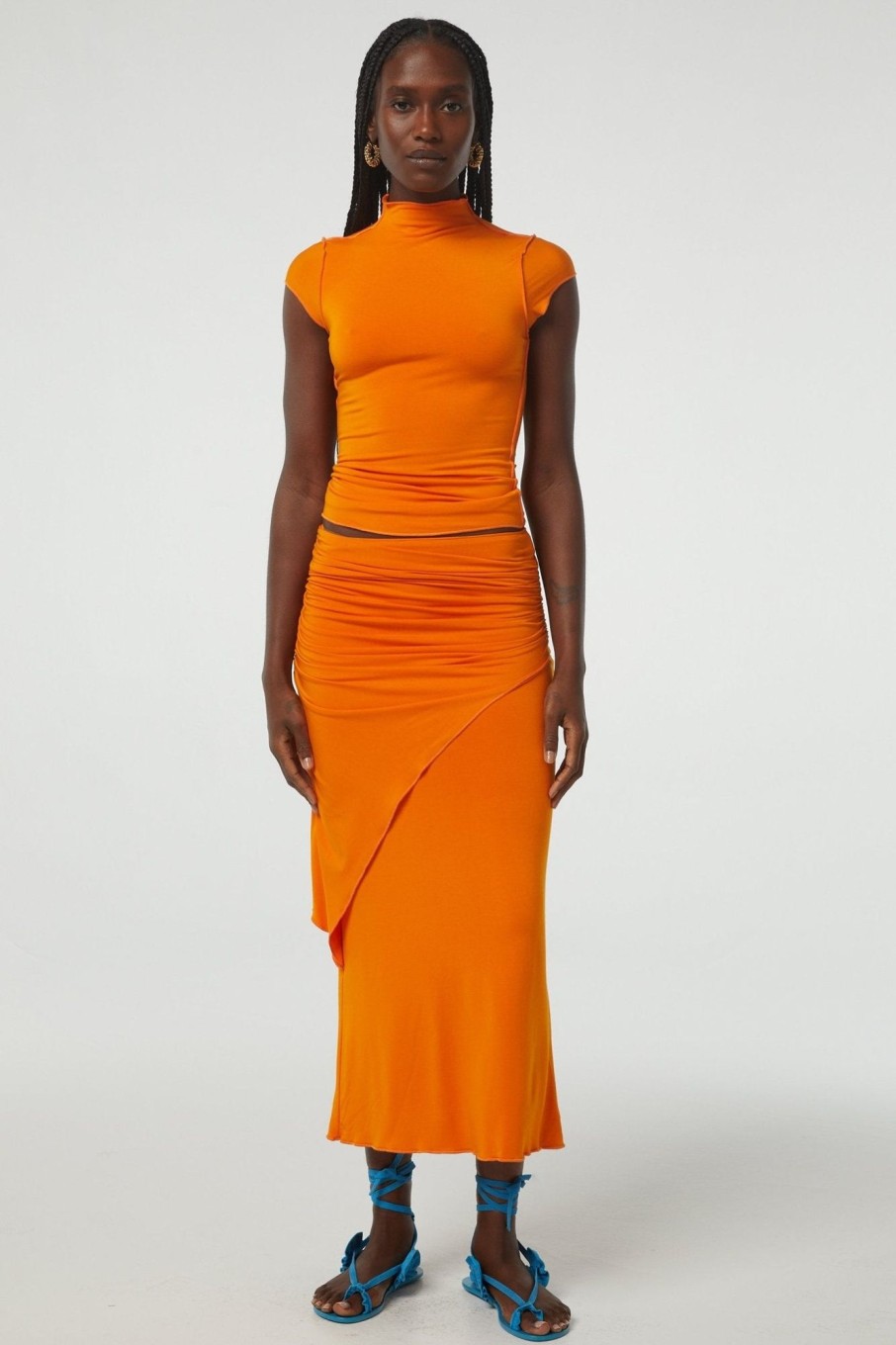 Bottoms The Line by K | Anita Skirt Tangerine