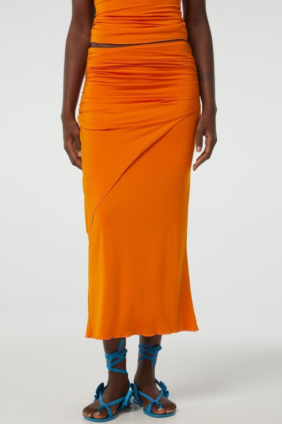 Bottoms The Line by K | Anita Skirt Tangerine