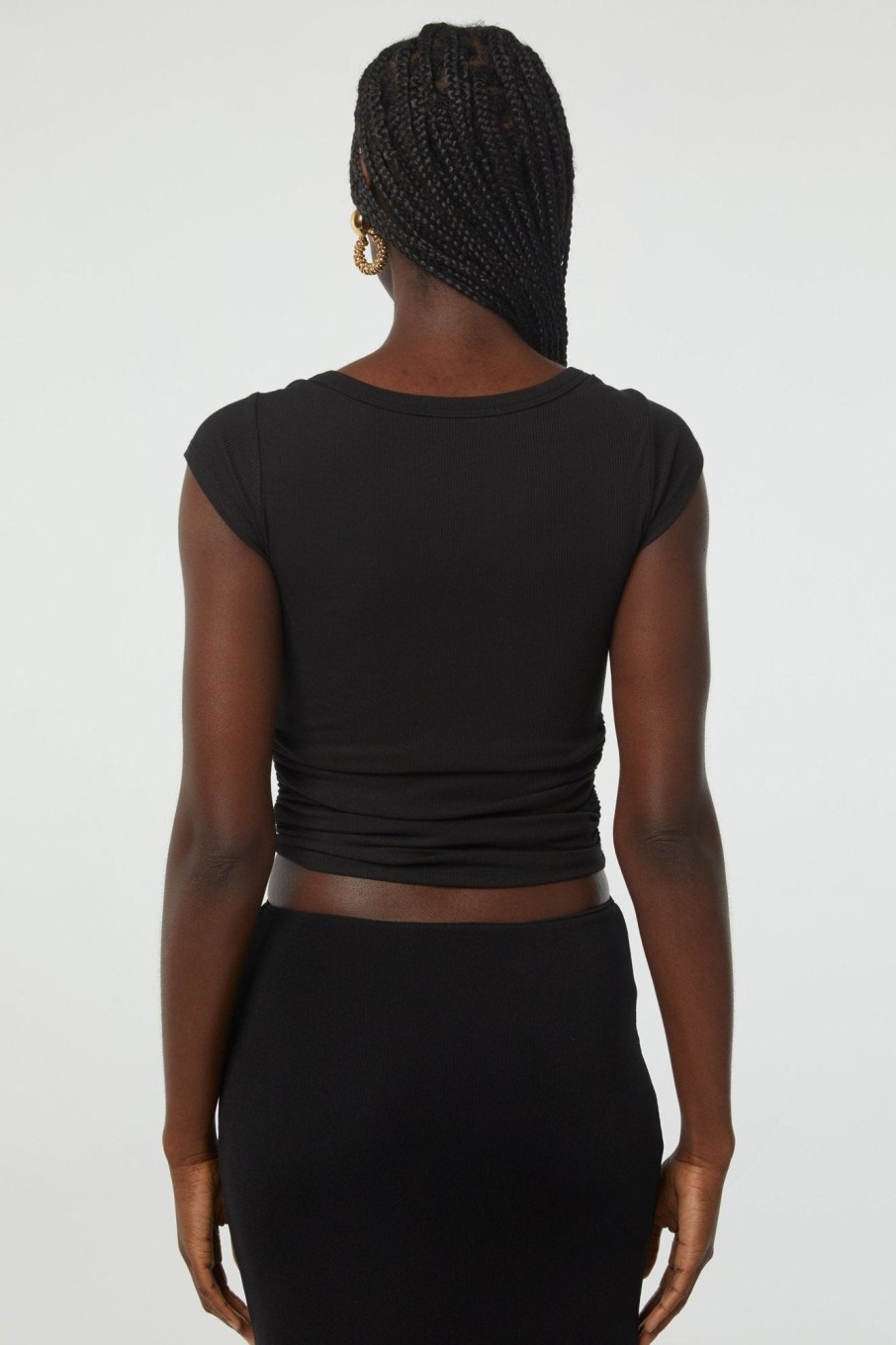 Tops The Line by K | Becks Short Sleeve Top Black