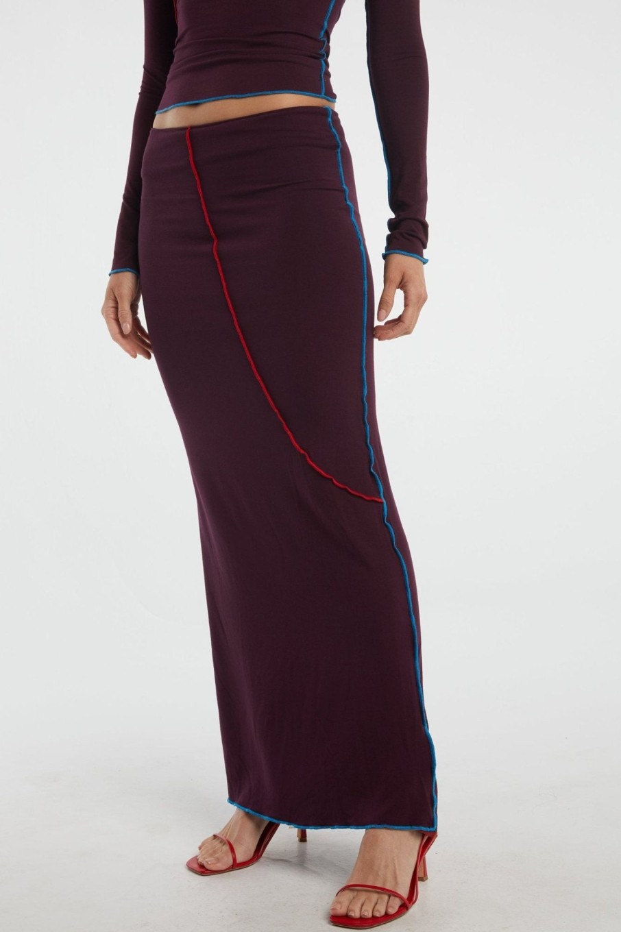 Bottoms The Line by K | Vana Skirt Oxblood