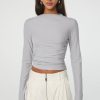 Tops The Line by K | Selma Long Sleeve Top Silver