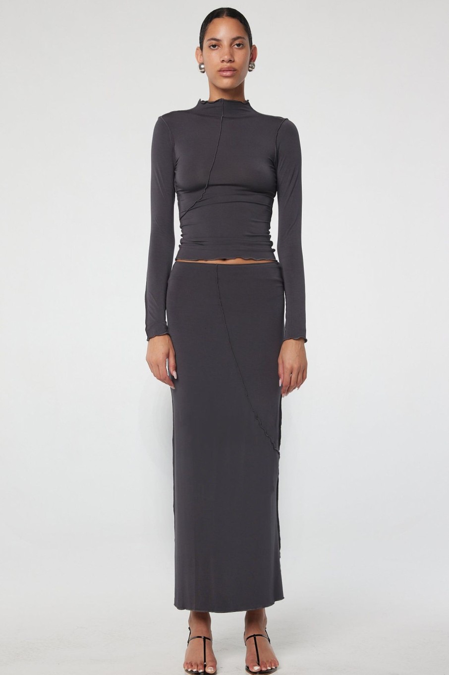 Bottoms The Line by K | Vana Skirt Deep Grey