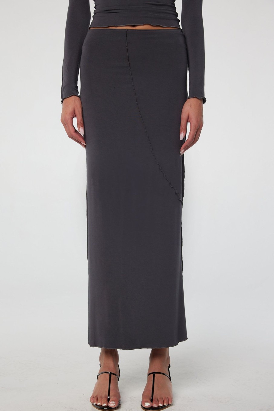 Bottoms The Line by K | Vana Skirt Deep Grey