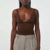 Tops The Line by K | Josephine Tank Top Chocolate