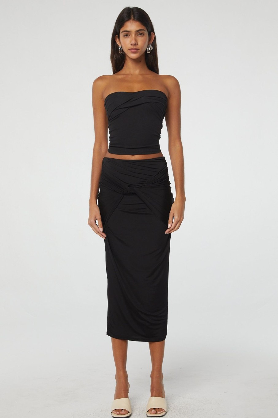 Bottoms The Line by K | Janae Skirt Black