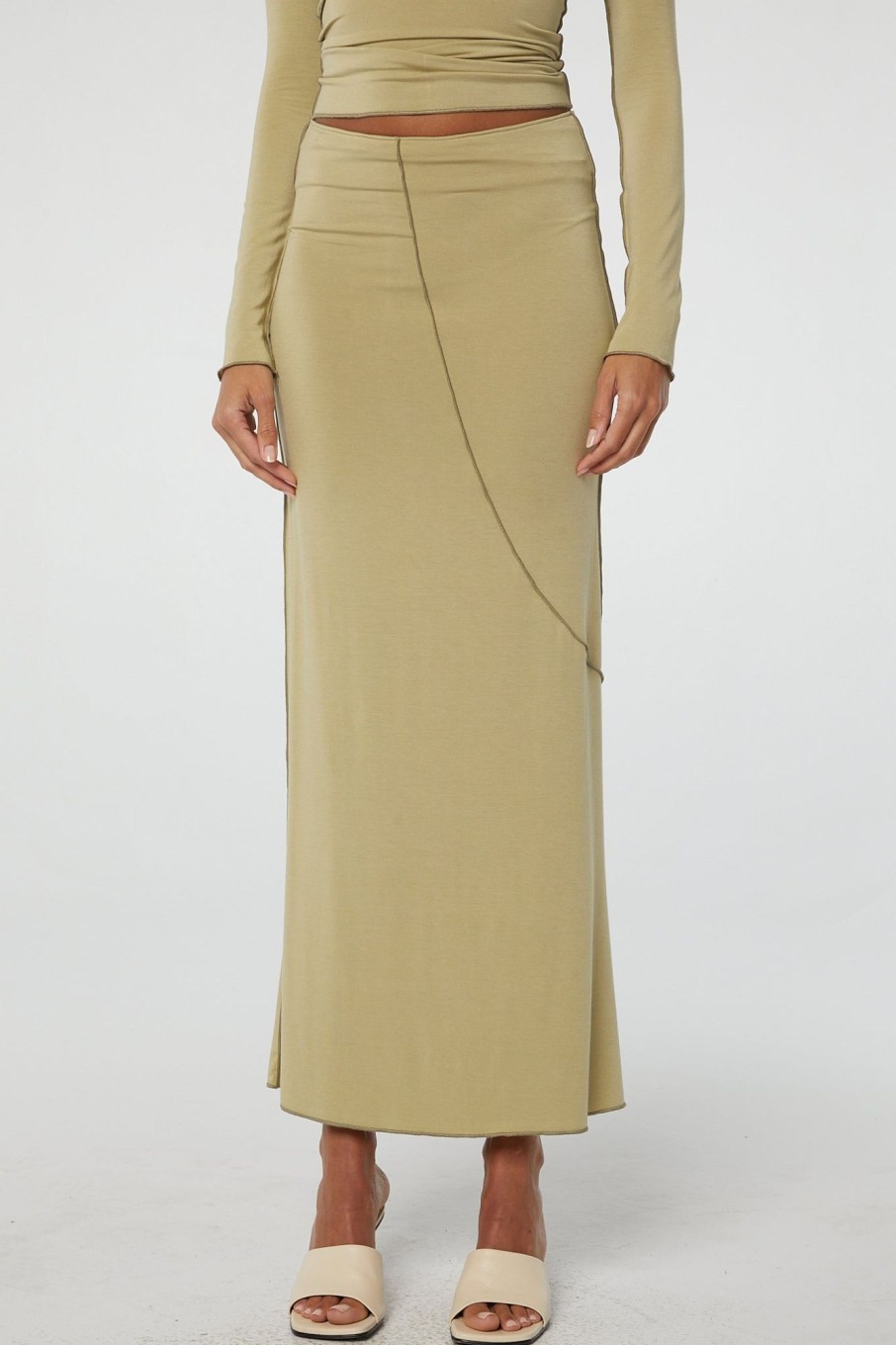 Bottoms The Line by K | Vana Skirt Khaki