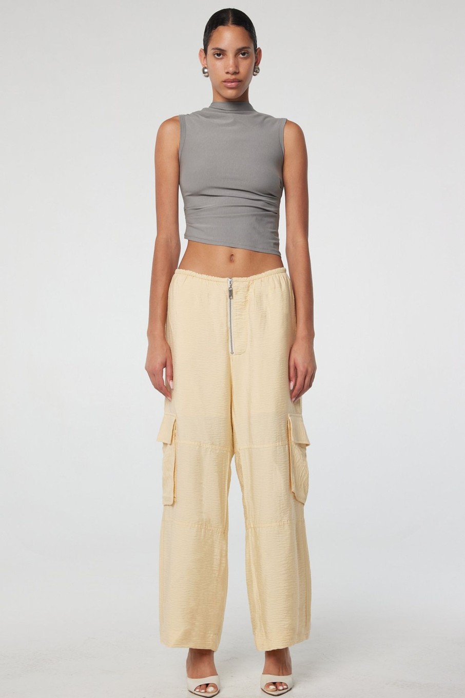 Bottoms The Line by K | Archie Cargo Pant Buttercream