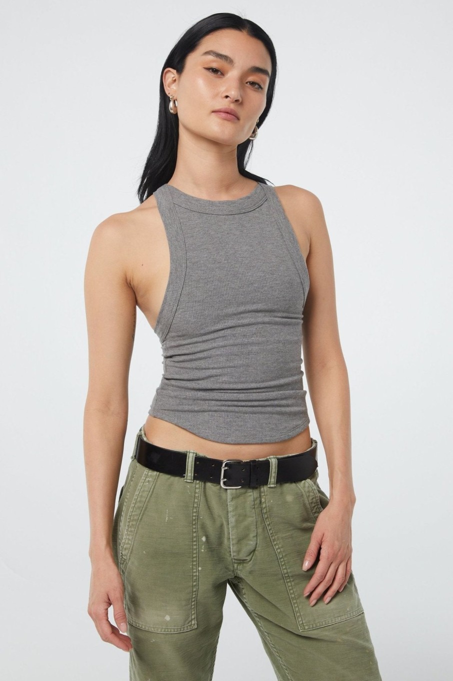 Tops The Line by K | Ximeno Tank Top Heather Grey