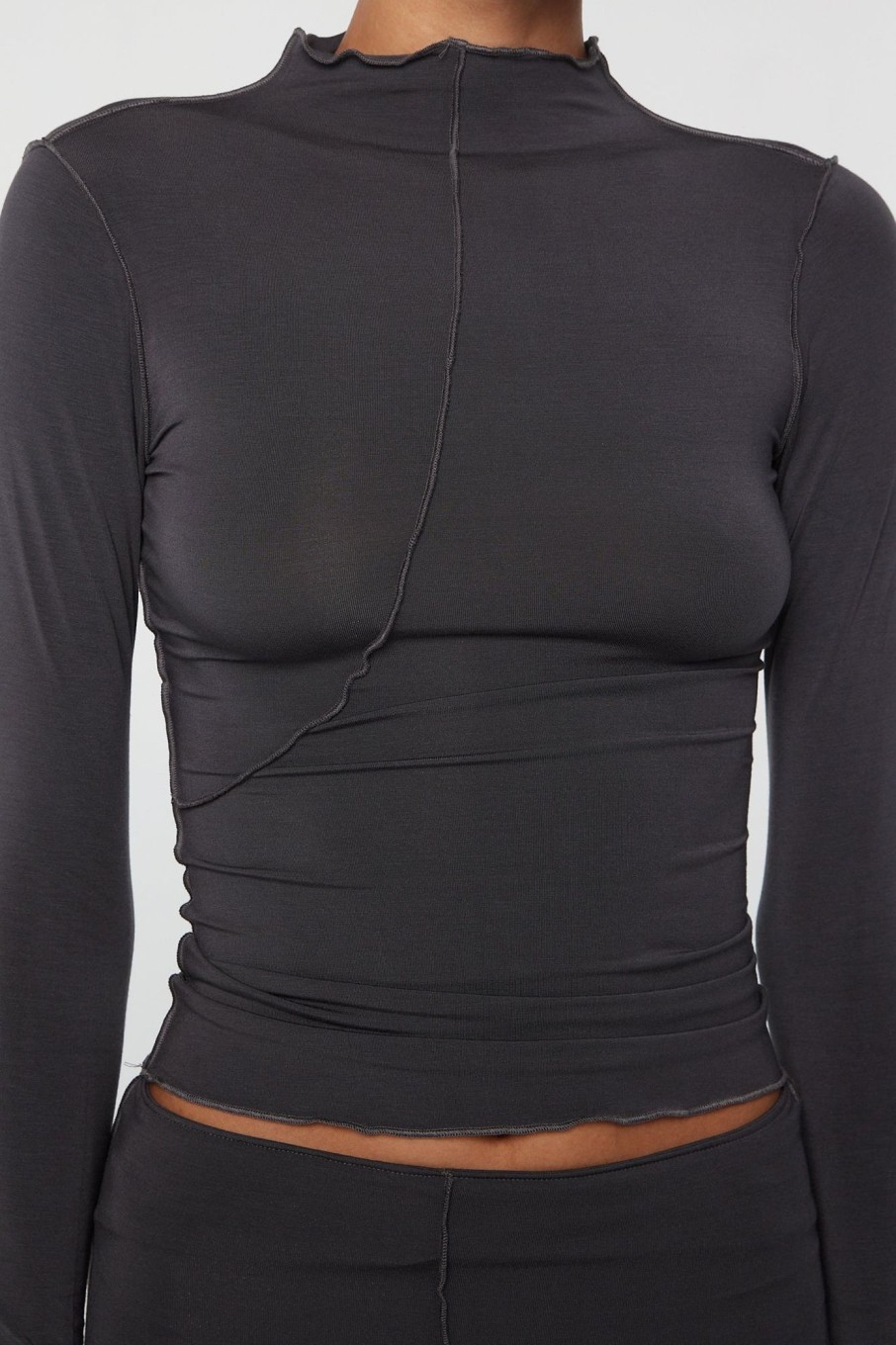 Tops The Line by K | Zane Top Deep Grey