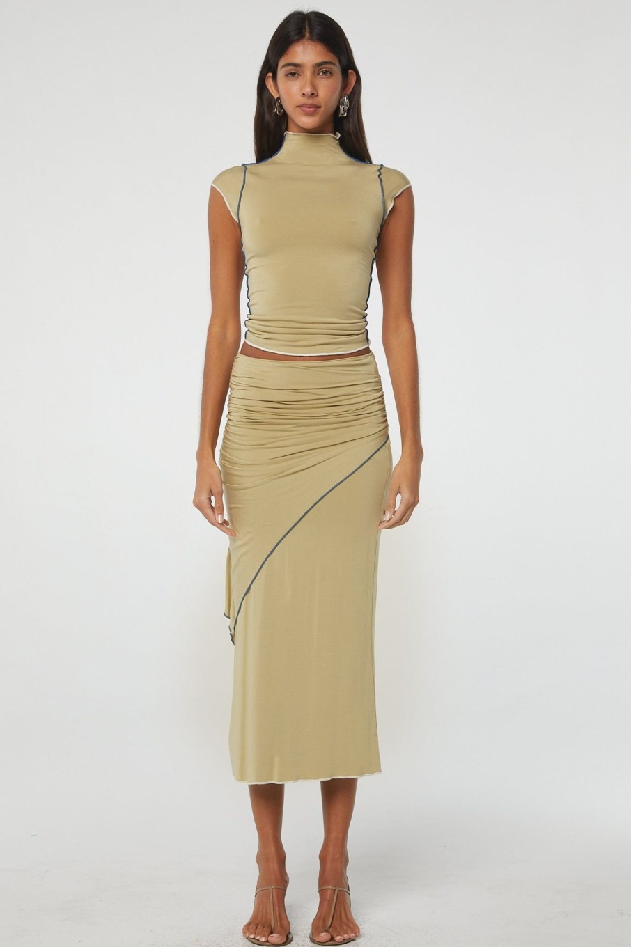 Bottoms The Line by K | Anita Skirt Khaki