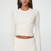 Tops The Line by K | Tera Longsleeve Top White