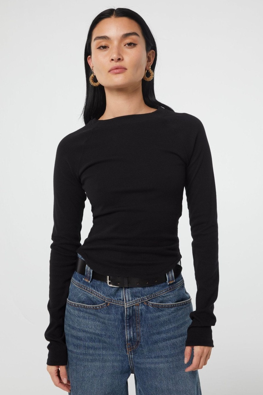 Tops The Line by K | Areli T-Shirt Black