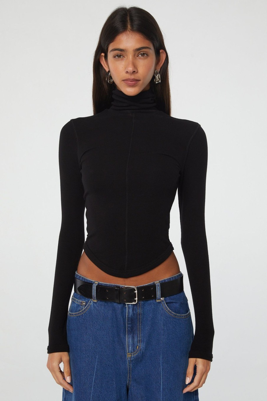 Tops The Line by K | Mads Turtleneck Top Black