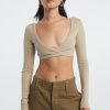 Tops The Line by K | Hinata Bra Top Beige Melange