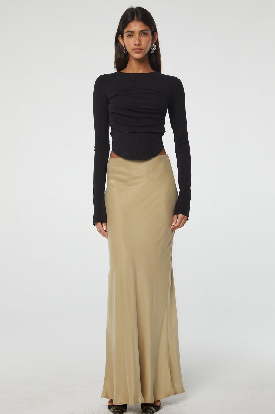 Bottoms The Line by K | Cleo Skirt Khaki